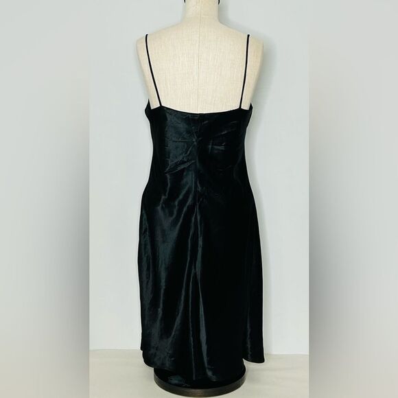 Vintage 90’s Black Satin Strappy Slipdress  by J.B.S. Ltd. size 10 - Picture 3 of 10